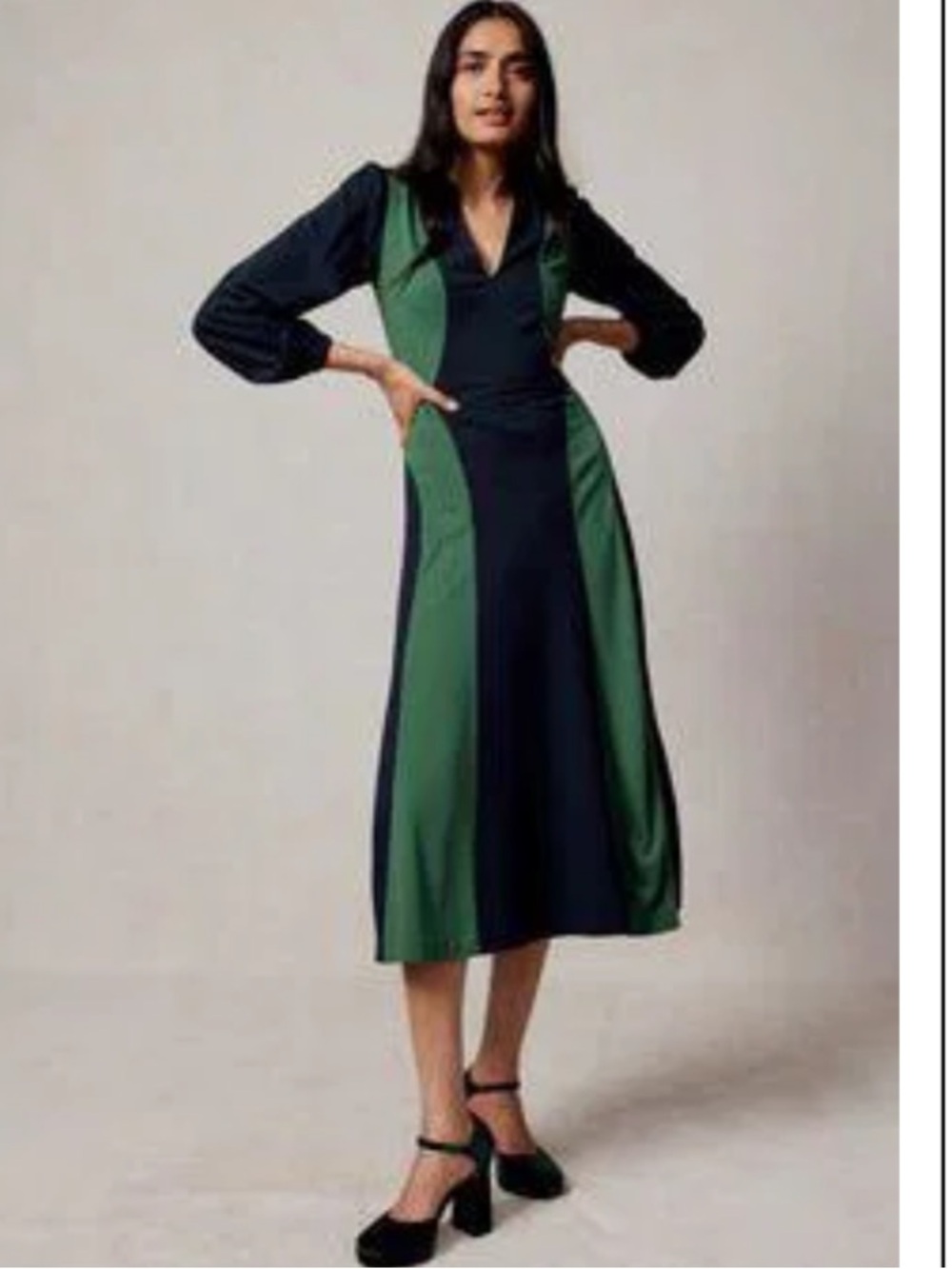 Boden Retro Abstract Ponte Midi Dress
